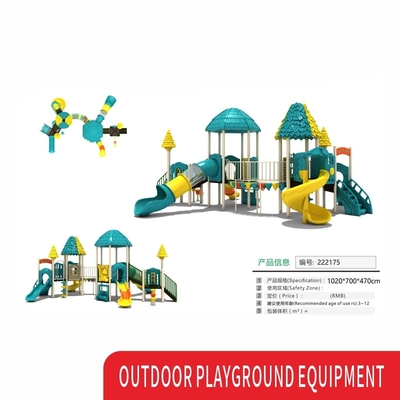 Double Theme Plastic Baby Kids Swing And Slide Play Set Playground Equipment