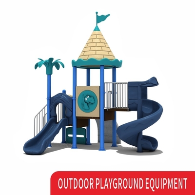 Outdoor Amusement Playground Slide With Climb Frame For Commercial Use